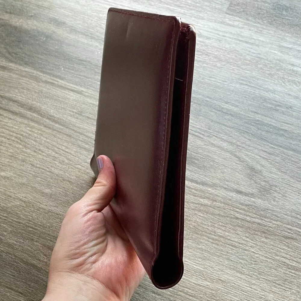 Franklin Covey Burgundy Smooth Leather Planner/Notebook Cover 7